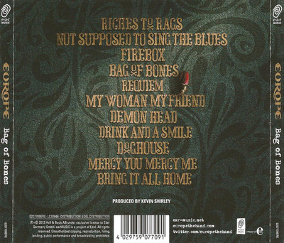 Europe  Bag Of Bones  Taiwan : Back